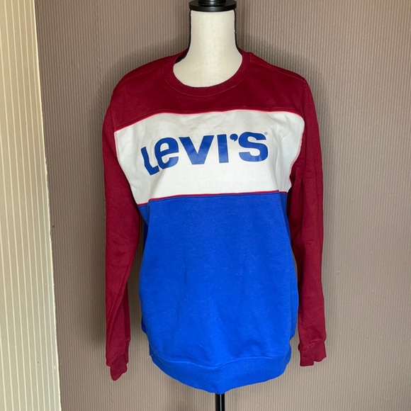 Levi’s sweatshirt vintage style size xlarge red/blue/white - Picture 1 of 6